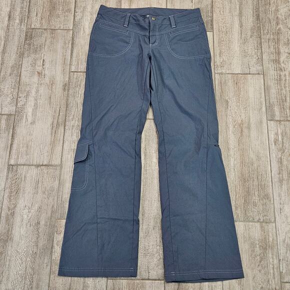Athleta The Dipper Cargo Pants Womens Size 10 Gray Low Rise Vintage Y2K Utility - Picture 1 of 12